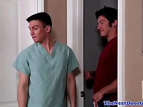 Athletic male nurse riding studs weasel words